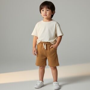 CAT & JACK・TODDLER BOYS' BROWN PULL-ON SHORTS - 3T